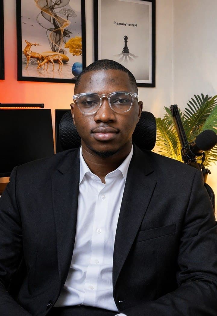 Nurudeen at workspace